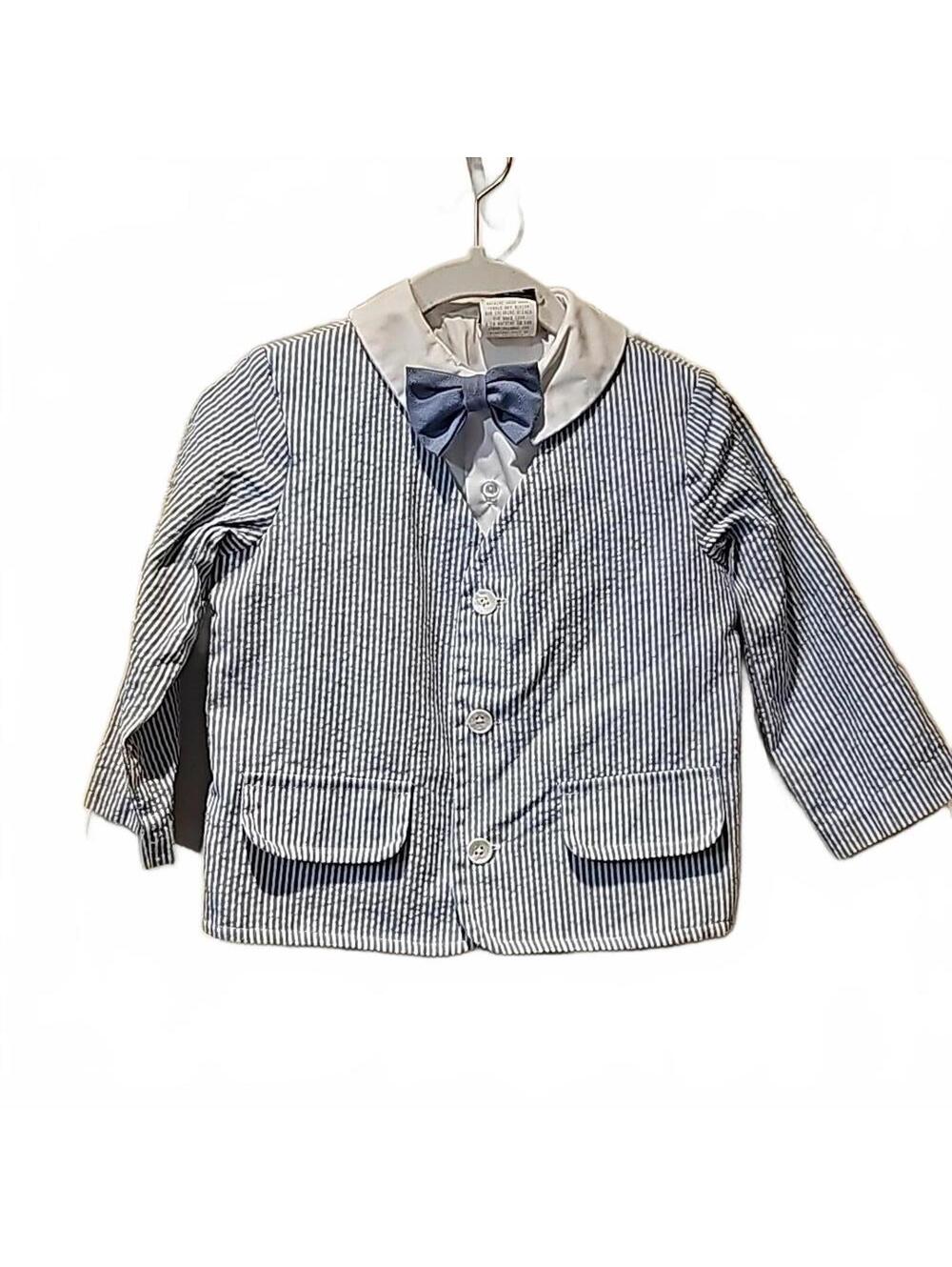 Good Lad seersucker jacket and shirt with bow tie. Size 2